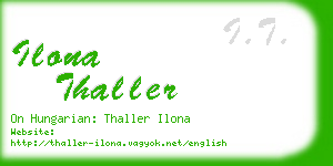 ilona thaller business card